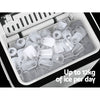 2.2L Ice Maker 12KG Portable Ice Makers Cube Tray Bar Home Countertop Silver