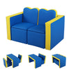 Keezi Kids Sofa Armchair Children Table Chair Couch PU Padded Blue Storage Space