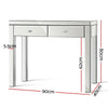 Artiss Mirrored Furniture Dressing Console Hallway Hall Table Sidebaord Drawers