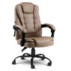 Artiss Massage Office Chair PU Leather Recliner Computer Gaming Chairs Espresso