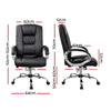 Artiss Everset Office Chair Leather Seating Black