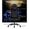 Artiss Gaming Office Chair Computer Chairs Leather Seat Racer Racing Meeting Chair Black