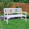 Gardeon Wooden Garden Bench 3 Seat Patio Furniture Timber Outdoor Lounge Chair White