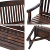 Gardeon Wooden Garden Bench Chair Natural Outdoor Furniture Décor Patio Deck 3 Seater