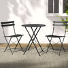 Gardeon Outdoor Setting Table and Chairs Folding Patio Furniture Bistro Set