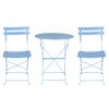 Gardeon Outdoor Setting Table and Chairs Folding Bistro Set Patio Furniture Blue