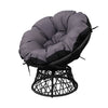 Gardeon Outdoor Papasan Chairs Lounge Setting Patio Furniture Wicker Black