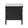 Gardeon Side Table Coffee Patio Desk Outdoor Furniture Rattan Indoor Garden Black