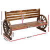 Gardeon Garden Bench Wooden Wagon Chair 3 Seat Outdoor Furniture Backyard Lounge