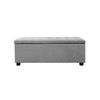 Artiss Large Fabric Storage Ottoman - Light Grey