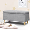 Keezi Storage Ottoman Blanket Box Toy Chest Kids Foot Stool Couch Light Grey