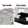 i.Pet Medium Bird Cage with Perch - Black