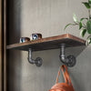 Artiss Wall Shelves Industrial Display Bookshelf DIY Pipe Shelf Rustic Brackets