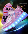 SHOP FU Kids Roller Skate Shoes Flashing Sneakers