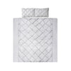 Giselle Bedding Luxury Pinch Pleat Diamond Duvet Doona Quilt Cover Set SK Grey