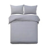 Giselle Bedding Luxury Classic Bed Duvet Doona Queen Quilt Cover Set Hotel Grey