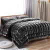 Giselle Bedding Faux Mink Quilt Super King Charcoal