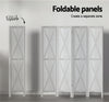 Artiss Silon Room Divider Screen Privacy Wood Dividers Stand 4 Panel White