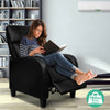 Artiss PU Leather Reclining Armchair - Black