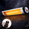 Devanti Electric Infrared Patio Heater Radiant Strip Indoor Outdoor Heaters Remote Control 1500W