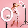 Embellir Ring Light 19" LED 5800LM Dimmable Diva With Stand Make Up Studio Video Pink