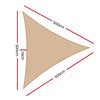 Instahut Sun Shade Sail Canopy Triangle 280gsm 5x5x5m