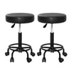 Artiss 2X Saddle Salon Stool Swivel Barber Hair Dress Chair Hydraulic Lift White