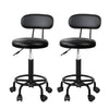 Artiss 2X Salon Stool Swivel Round Barber Hair Bar Stools Hydraulic Lift White