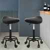 Artiss Set of 2 Saddle Chair Salon Stool Black Swivel Stools Hydraulic Lift Barber Black
