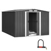 Giantz Garden Shed Outdoor Storage Sheds 2.58x3.14x2.02M Workshop Metal Base Grey