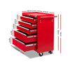 Giantz 5 Drawer Mechanic Tool Box Cabinet Storage Trolley - Red