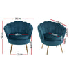 Artiss Armchair Lounge Chair Accent Retro Armchairs Lounge Shell Velvet Navy