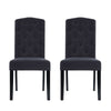Artiss Set of 2 Dining Chairs French Provincial Kitchen Cafe Fabric Padded High Back Pine Wood Grey