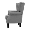 Artiss Upholstered Fabric Armchair Accent Tub Chairs Modern seat Sofa Lounge Grey