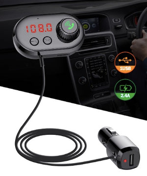 Shop FU  Stylish Multi-functional car charger New Wireless Handsfree 2.4A