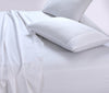 Elan Linen 100% Egyptian Cotton Vintage Washed 500TC White Double Bed Sheets Set