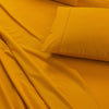 Elan Linen 100% Egyptian Cotton Vintage Washed 500TC Mustard King Single Bed Sheets Set