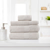 Royal Comfort 4 Piece Cotton Bamboo Towel Set 450GSM Luxurious Absorbent Plush - Sea Holly