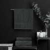 Royal Comfort 5 Piece Cotton Bamboo Towel Set 450GSM Luxurious Absorbent Plush - Granite