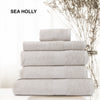 Royal Comfort 5 Piece Cotton Bamboo Towel Set 450GSM Luxurious Absorbent Plush - Sea Holly