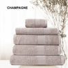 Royal Comfort 5 Piece Cotton Bamboo Towel Set 450GSM Luxurious Absorbent Plush - Champagne