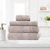 Royal Comfort 4 Piece Cotton Bamboo Towel Set 450GSM Luxurious Absorbent Plush - Champagne