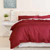 Balmain 1000 Thread Count Hotel Grade Bamboo Cotton Quilt Cover Pillowcases Set - King - Bordeaux