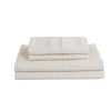 Royal Comfort Striped Flax Linen Blend Quilt Cover Set Soft Touch Bedding - Queen - Beige