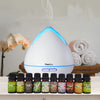 Purespa Diffuser Set With 10 Pack Diffuser Oils Humidifier Aromatherapy - White