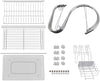 CARLA HOME 2 Tier Dish Rack with Drain Board for Kitchen Counter and Plated Chrome Dish Dryer Silver 42 x 25,5 x 38 cm