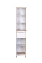 Alto Bathroom Tallboy Narrow High Cabinet With 1 Door/1 Drawer/3 Shelves - Oak/White