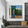 50cmx50cm Cape Cod Morning By Edward Hopper Black Frame Canvas Wall Art