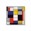 70cmx70cm Large Composition A By Piet Mondrian Black Frame Canvas Wall Art