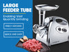 EuroChef 2800W Electric Meat Grinder Mincer Sausage Filler Kibbe Maker